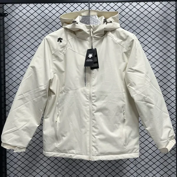 2024 Descente Thickened warm Beige Outdoor Jackets #F12加绒冲锋衣