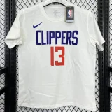 T171 Clippers GEORGE #13 White High Quality Casual T-Shirt