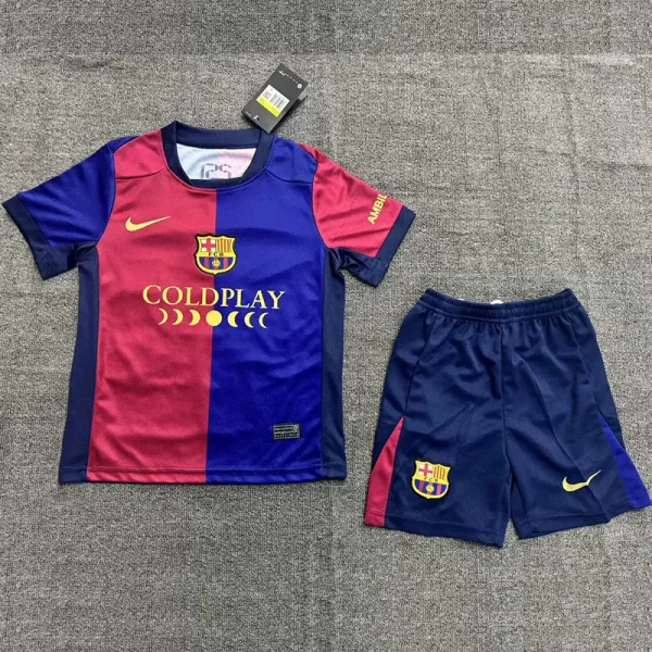 24-25 BAR Home Kids Soccer Jersey *Coldplay广告