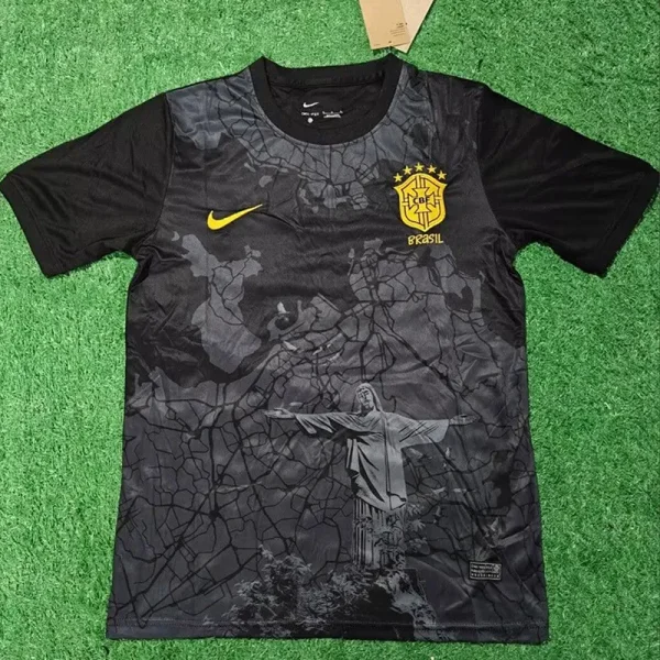 24-25 Brazil Black Grey Special Edition Fans Soccer Jersey *耶稣黑灰