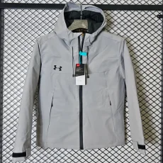 2024 Under Armour Thickened warm Grey Outdoor Jackets #A803加绒冲锋衣
