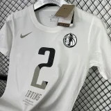 T140 Dallas Mavericks IRVING #2 White High Quality Casual T-Shirt