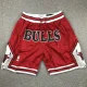 BULLS Red City Edition Top Quality NBA Pocket Pants #公牛