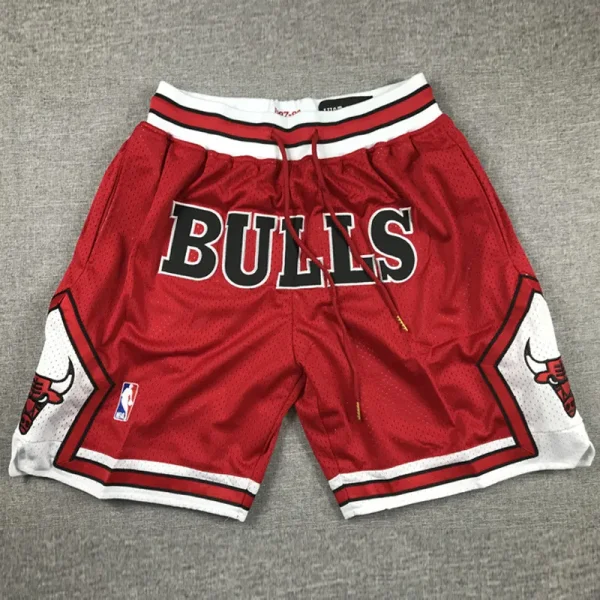 BULLS Red City Edition Top Quality NBA Pocket Pants #公牛