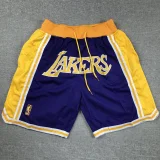 Lakers Purple City Edition Top Quality NBA Pocket Pants *湖人