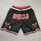 BULLS Black City Edition Top Quality NBA Pocket Pants #公牛