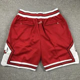 BULLS Red City Edition Top Quality NBA Pocket Pants #公牛