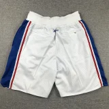 76ERS Justdon White City Edition Top Quality NBA Pocket Pants * 76人队