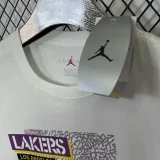T132 Lakers Jordan White High Quality Casual T-Shirt