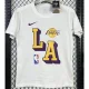 T133 Lakers White 75th Anniversary High Quality Casual T-Shirt