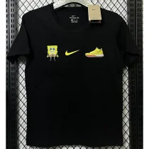 T124 NK Black High Quality Casual T-Shirt #海绵宝宝