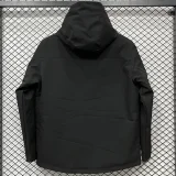 24-25 PSG Jordan Cotton Thickened warm Black Outdoor Jackets #A805加棉冲锋衣
