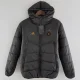 24-25 Germany Black Hooded Cotton Coat #棕标棉衣
