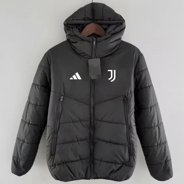 24-25 JUV Black Hooded Cotton Coat #棉衣