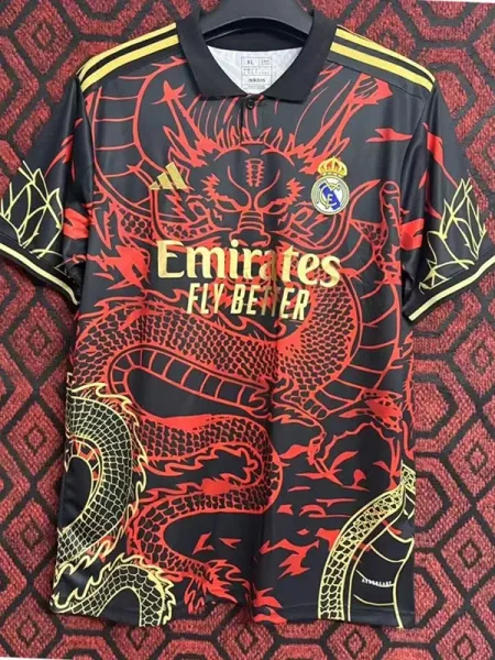 24-25 RMA Red Black Special Edition Training Shirts *黑红龙纹