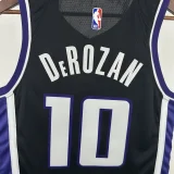 23-24 Kings DEROZAN #10 Black Top Quality Hot Pressing NBA Jersey