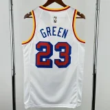 24-25 WARRIORS GREEN #23 White Retro Top Quality Hot Pressing NBA Jersey