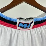 23-24 HEAT White South Coast Top Quality NBA Pants