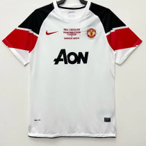 2010-2011 Man Utd Away White Retro Soccer Jersey (欧冠版)