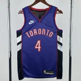 24-25 Raptors BARNES #4 Purple Retro Top Quality Hot Pressing NBA Jersey