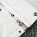 24-25 Internacional White Hooded Windbreaker Fabric Cotton Coat #G194