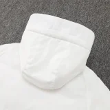 24-25 Internacional White Hooded Windbreaker Fabric Cotton Coat #G194