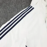 24-25 Internacional White Hooded Windbreaker Fabric Cotton Coat #G194