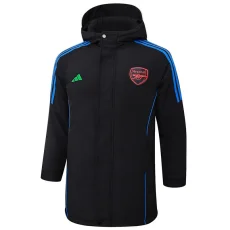24-25 ARS Black Hooded Windbreaker Fabric Cotton Coat #G193