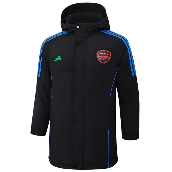 24-25 ARS Black Hooded Windbreaker Fabric Cotton Coat #G193