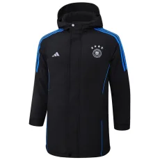 24-25 Germany Black Hooded Windbreaker Fabric Cotton Coat #G201