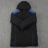 24-25 JUV Black Hooded Windbreaker Fabric Cotton Coat #G227