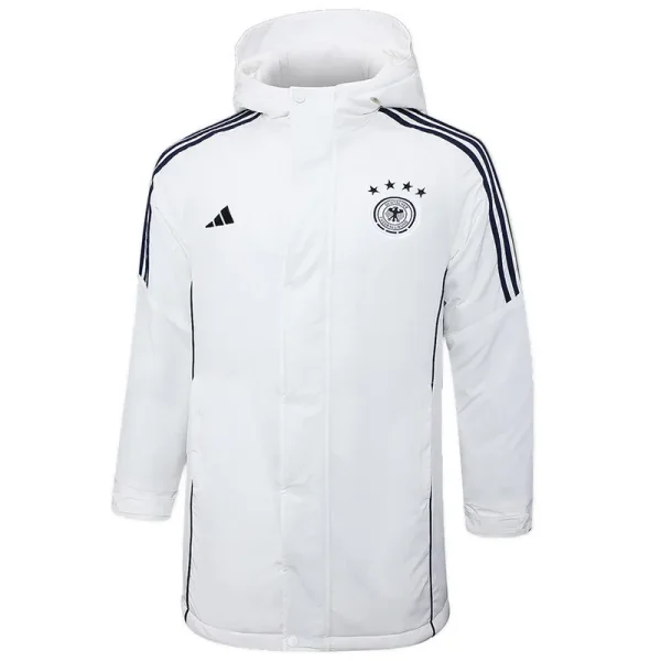 24-25 Germany White Hooded Windbreaker Fabric Cotton Coat #G202