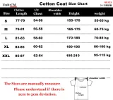 24-25 Italy White Hooded Windbreaker Fabric Cotton Coat #G222