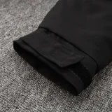 24-25 JUV Black Hooded Windbreaker Fabric Cotton Coat #G227