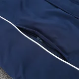 24-25 Cruzeiro Royal Blue Hooded Windbreaker Fabric Cotton Coat #G214