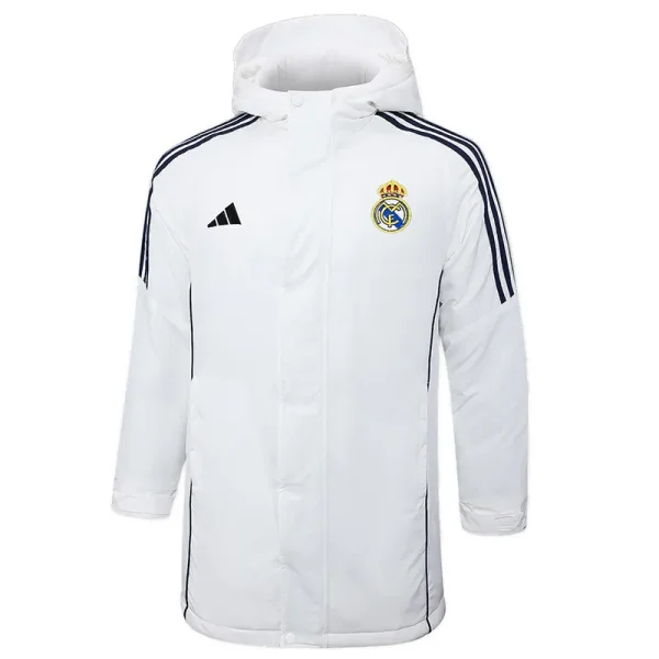 24-25 RMA White Hooded Windbreaker Fabric Cotton Coat #G209(彩标)