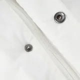 24-25 Italy White Hooded Windbreaker Fabric Cotton Coat #G222