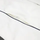 24-25 Italy White Hooded Windbreaker Fabric Cotton Coat #G222