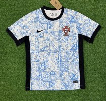 2024 Portugal Blue White Fans Soccer Jersey