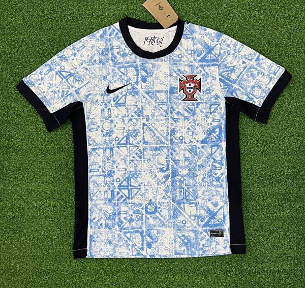 2024 Portugal Blue White Fans Soccer Jersey