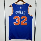 KNICKS TOWNS #32 Blue Top Quality Hot Pressing NBA Jersey