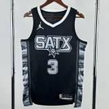 22-23 SA Spurs PAUL #3 Black Top Quality Hot Pressing NBA Jersey (Trapeze Edition) 飞人版