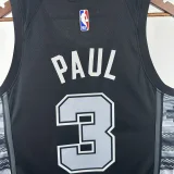 22-23 SA Spurs PAUL #3 Black Top Quality Hot Pressing NBA Jersey (Trapeze Edition) 飞人版