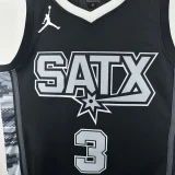 22-23 SA Spurs PAUL #3 Black Top Quality Hot Pressing NBA Jersey (Trapeze Edition) 飞人版