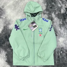 24-25 Brazil Velvet Thickened warm Green Outdoor Jackets #103加绒冲锋衣