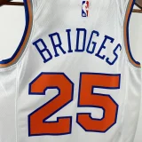 KNICKS BRIDGES #25 White Top Quality Hot Pressing NBA Jersey