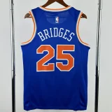KNICKS BRIDGES #25 Blue Top Quality Hot Pressing NBA Jersey