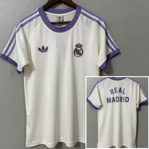 24-25 RMA White Special Edition Training Shirts *紫边三叶草