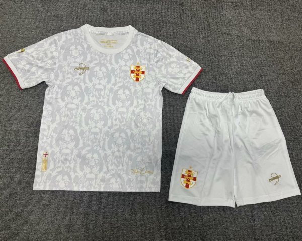 24-25 England Comma White Special Edition Kids Soccer Jersey