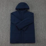 24-25 Napoli Royal Blue Hooded Windbreaker Fabric Cotton Coat #G238